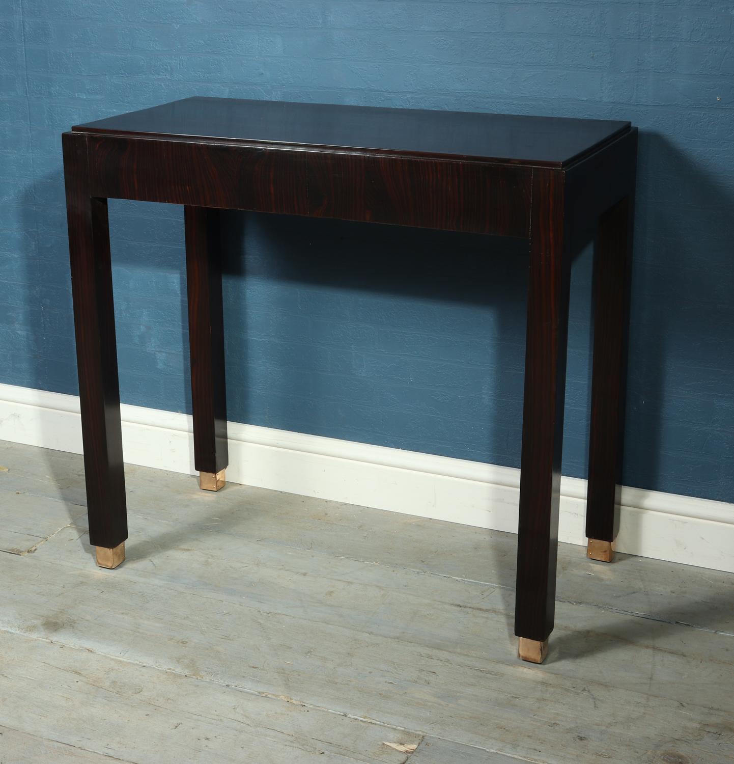 Mid-20th Century Art Deco Macassar Ebony Side Table For Sale