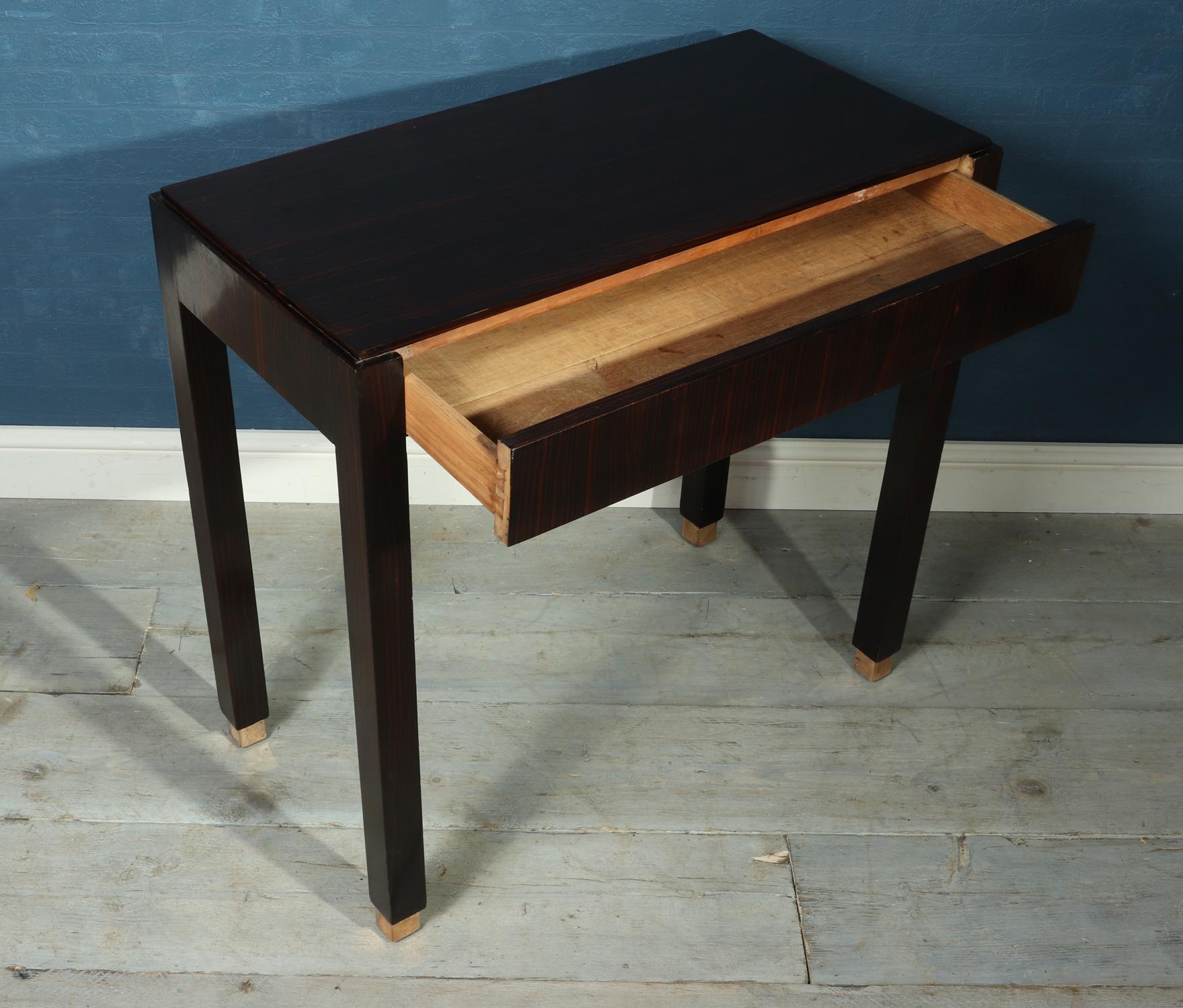 Art Deco Macassar Ebony Side Table For Sale 2
