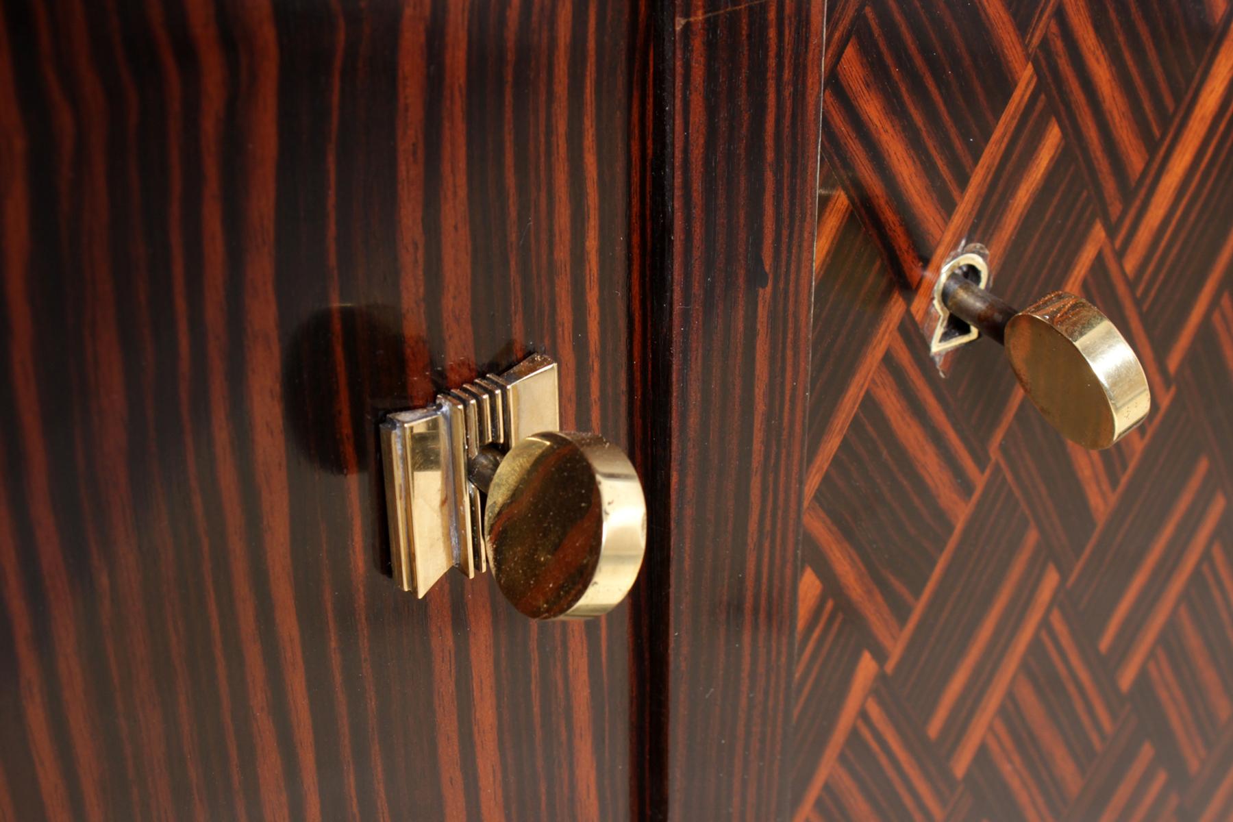 French Art Deco Macassar Ebony Sideboard, circa 1930