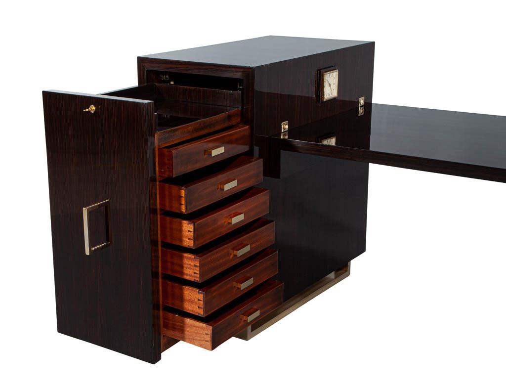Art Deco Macassar Executive Desk For Sale 6