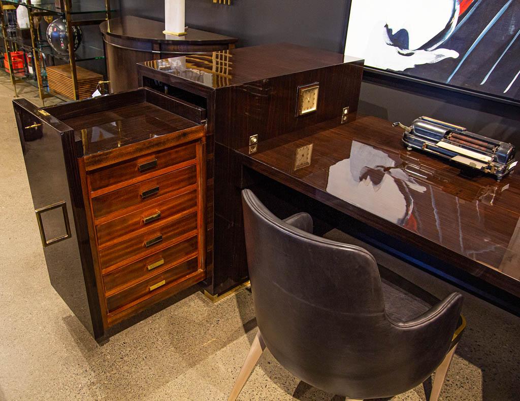 Art Deco Macassar Executive Desk For Sale 14