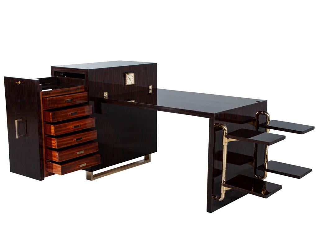 Art Deco Macassar Executive Desk For Sale 3