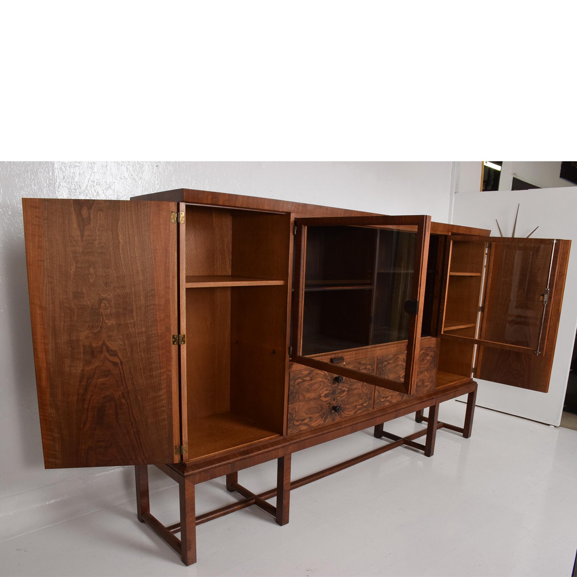 Art Deco Macassar Grand Cabinet Bruno Paul Bauhaus Germany for DW Hellerau 1930s 3