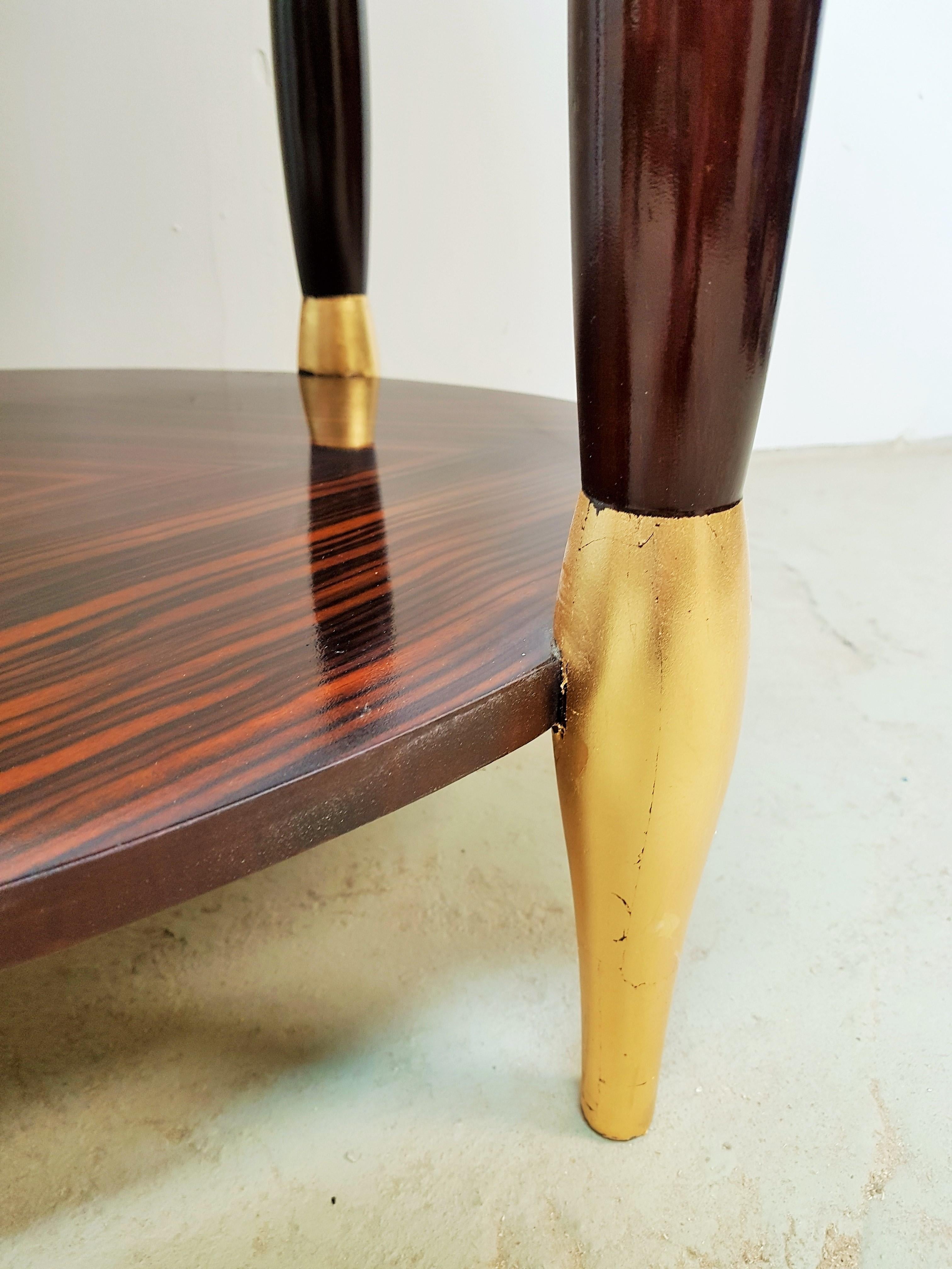 Consola de mesa auxiliar Art Déco de Macasar, Francia, 1925 en venta 4