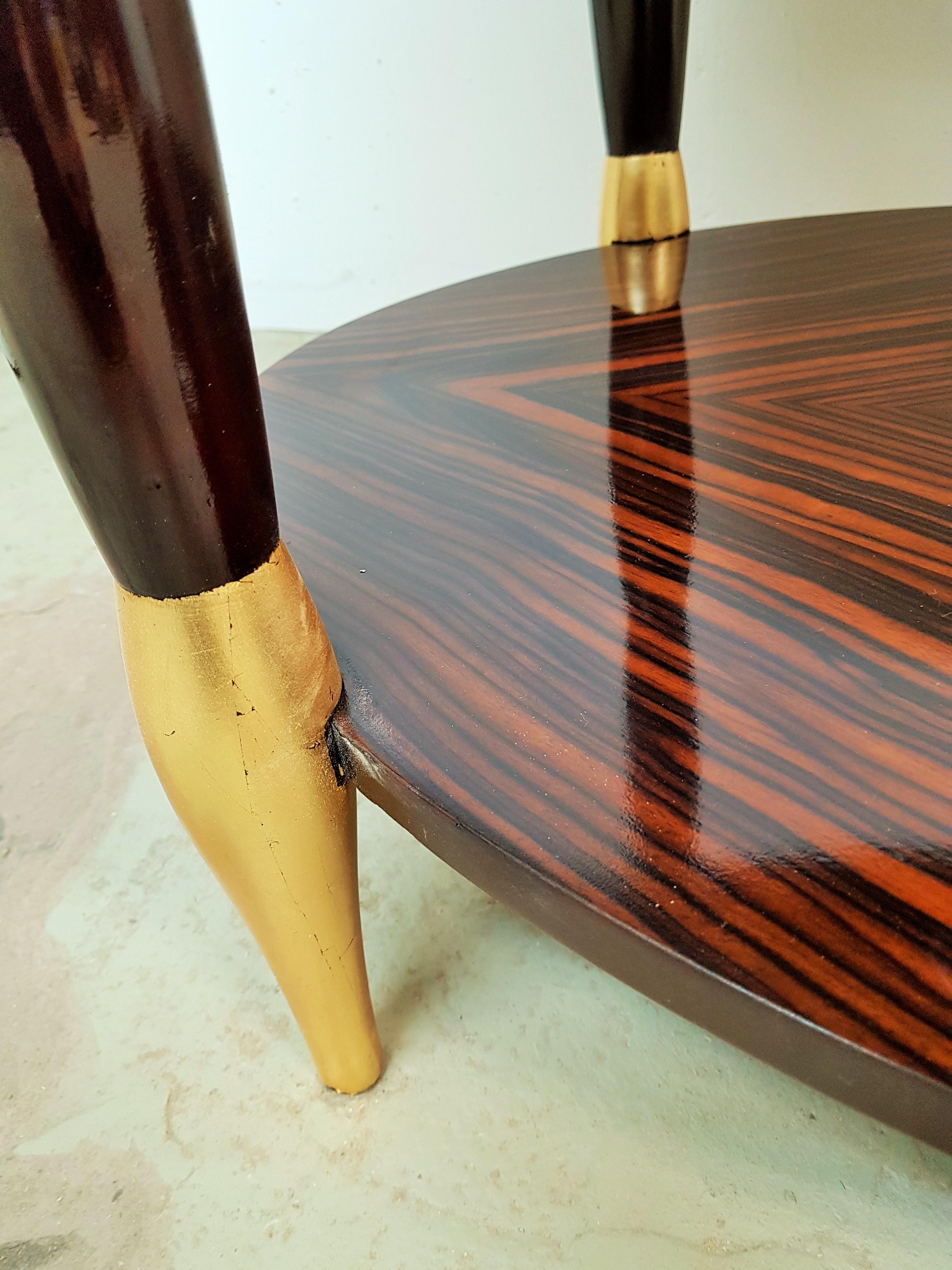 Consola de mesa auxiliar Art Déco de Macasar, Francia, 1925 en venta 5