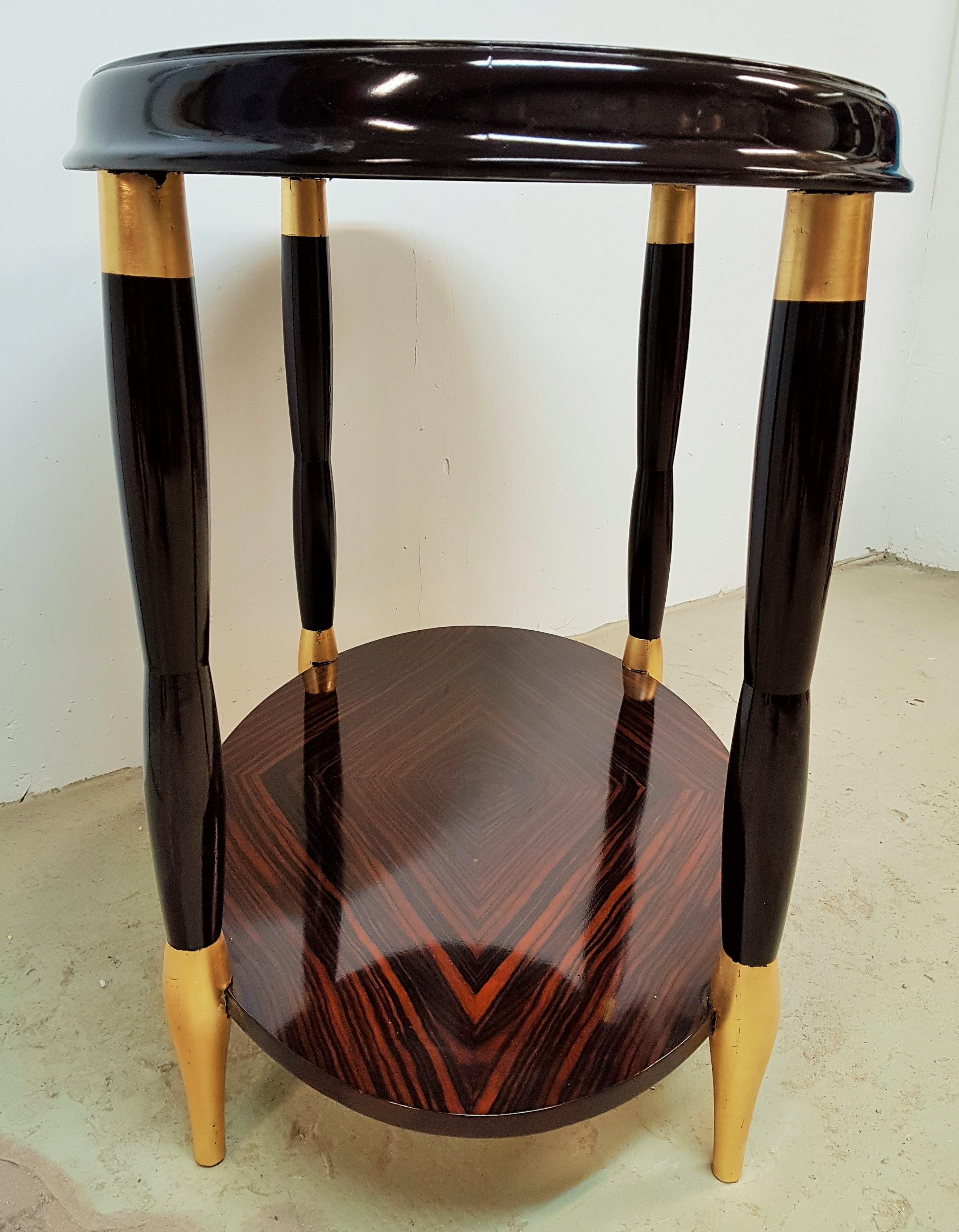 Consola de mesa auxiliar Art Déco de Macasar, Francia, 1925 en venta 7