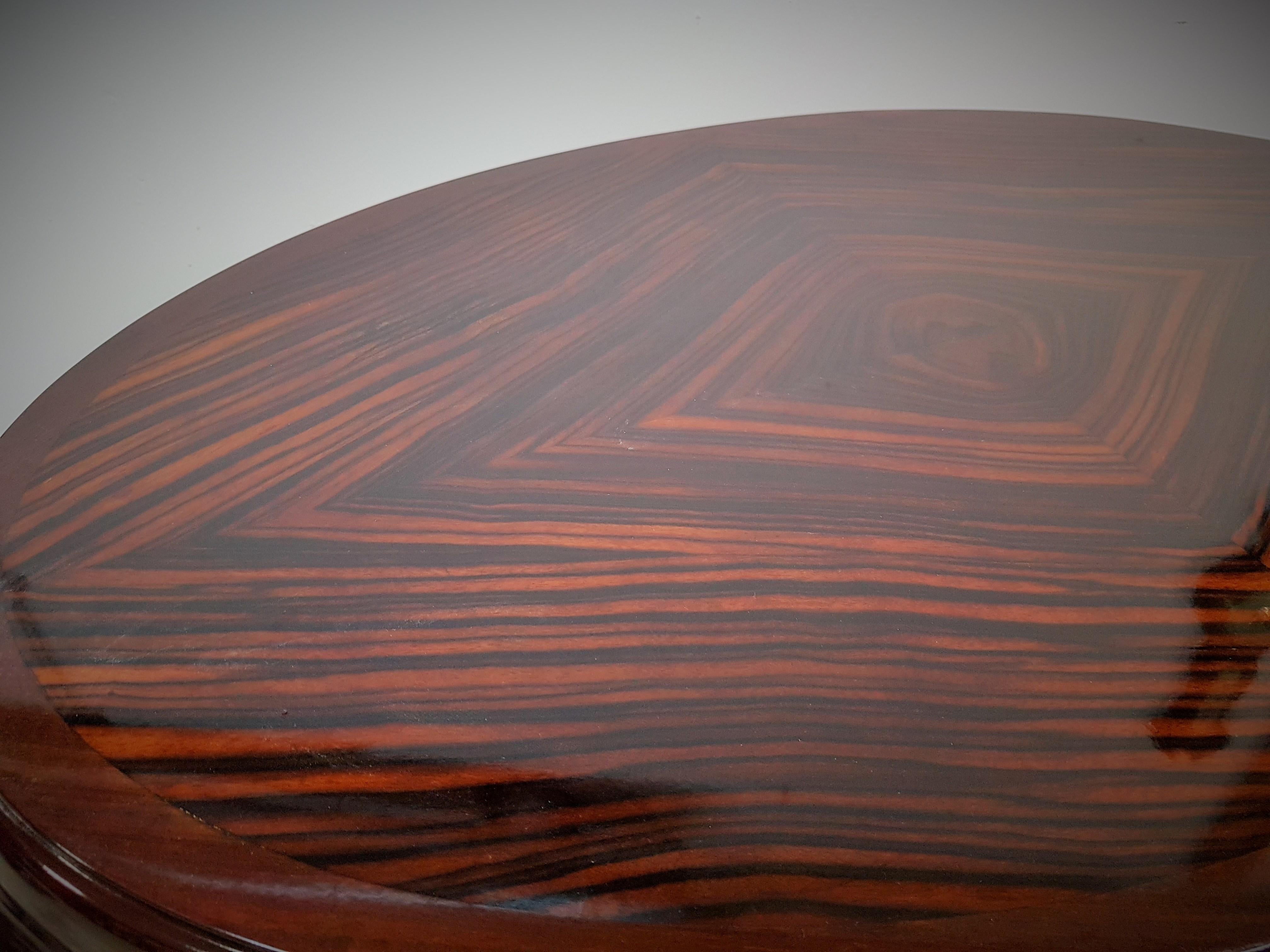 Consola de mesa auxiliar Art Déco de Macasar, Francia, 1925 Art Decó en venta