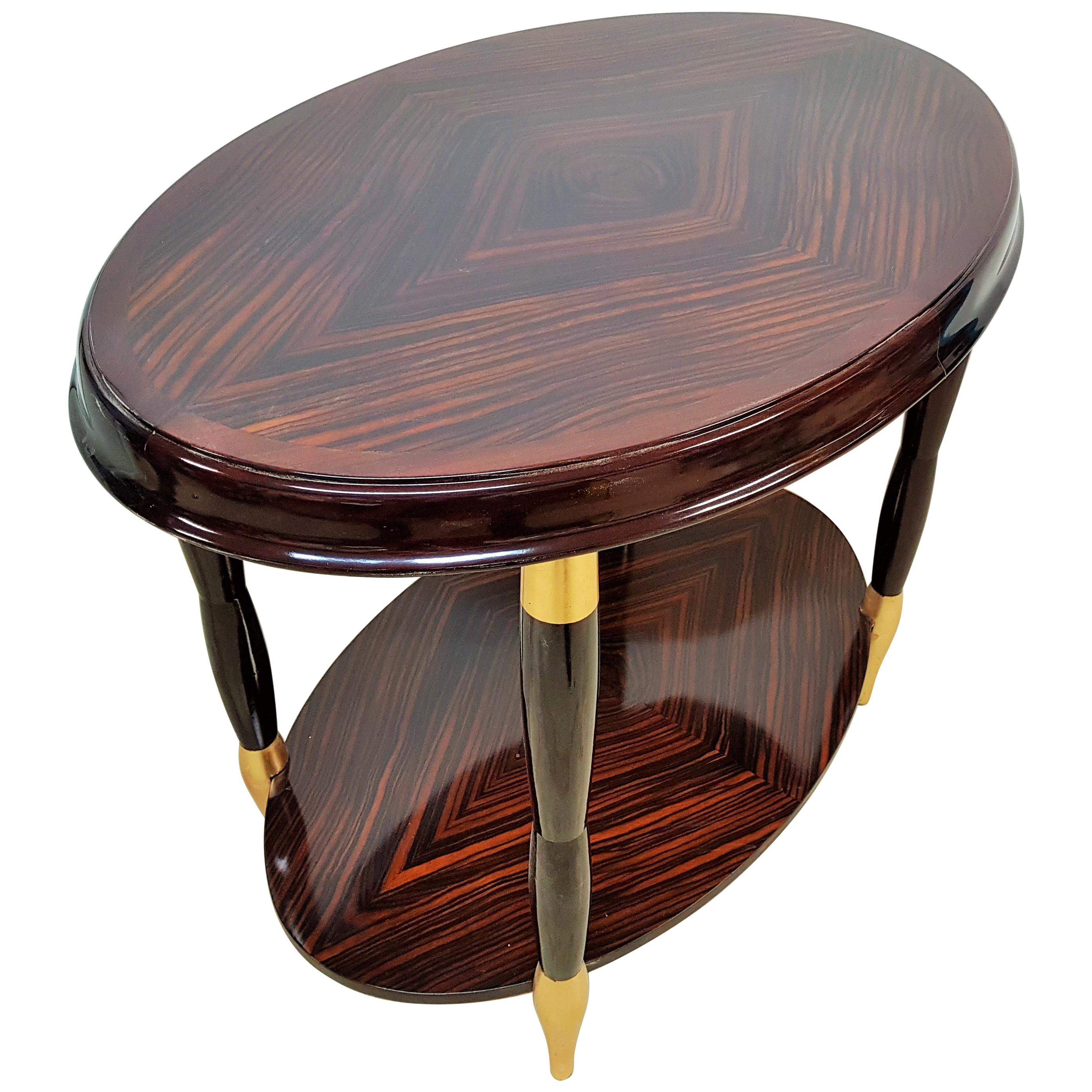 Console d'appoint Art Déco en macassar, France, 1925