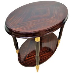 Art Deco Macassar Side Table Console, France, 1925