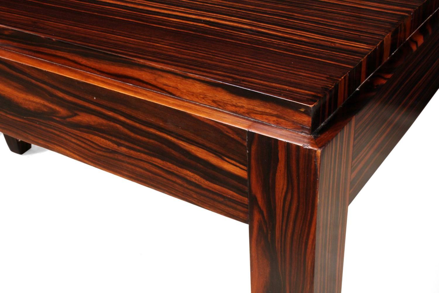 Ebony Art Deco Macassar Side Table For Sale