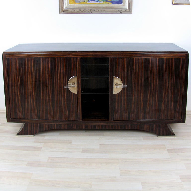 Art Deco Macassar Sideboard, France, 1940s In Good Condition For Sale In Bochum, NRW