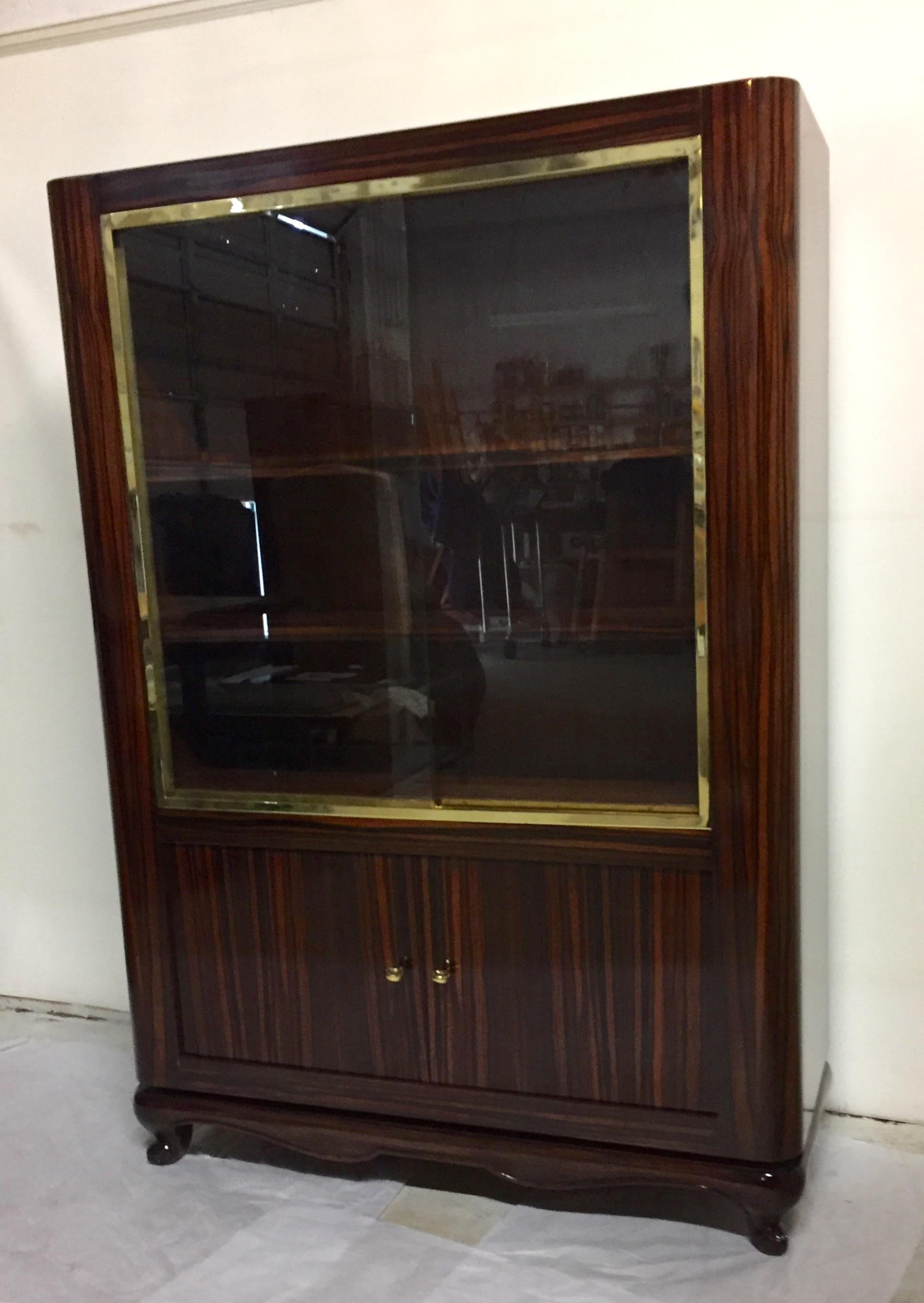 French Art Deco Macassar Vitrine