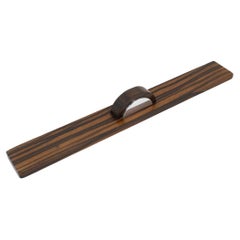 Art Deco Macassar Wood and Chrome Desk Set Ruler, France 1930s