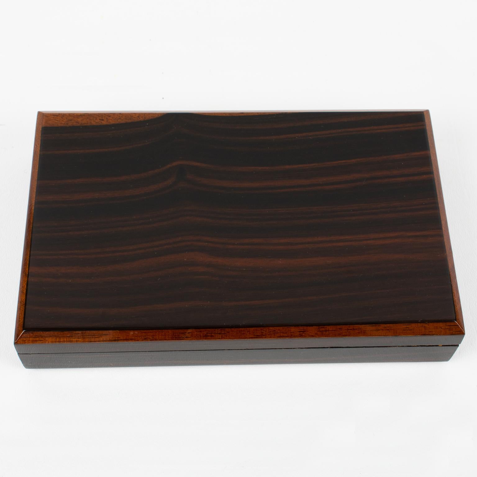 Art Deco Macassar Wood Decorative Lidded Box, circa 1930 For Sale 6