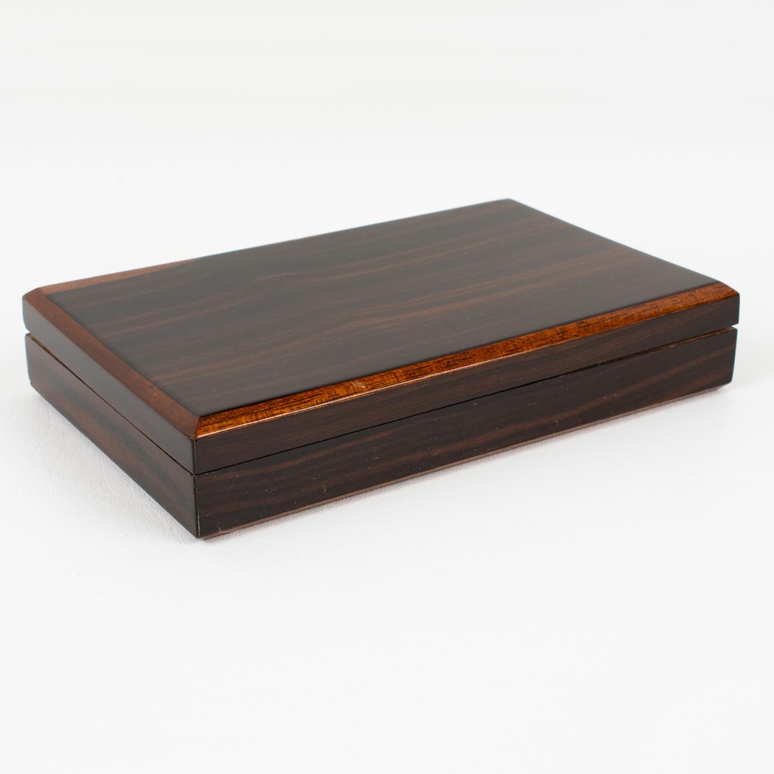 Art Deco Macassar Wood Decorative Lidded Box, circa 1930 For Sale 2
