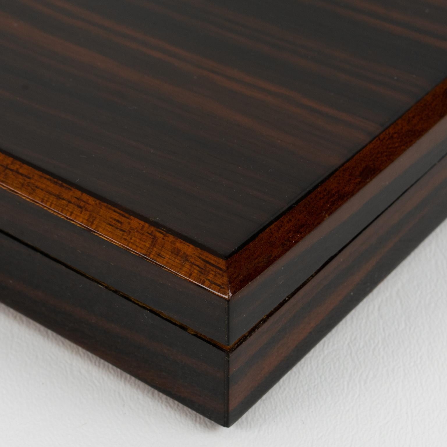 Art Deco Macassar Wood Decorative Lidded Box, circa 1930 For Sale 3