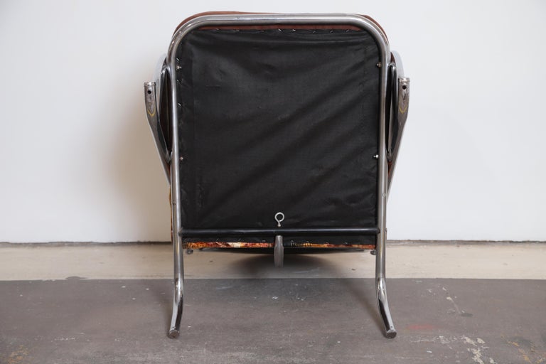 Art Deco Machine Age Armchair, Original Fabric Unusual Jazz Age Design For Sale 10