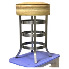 Art Deco / Machine Age bar, counter stool attributed to Gilbert Rhode