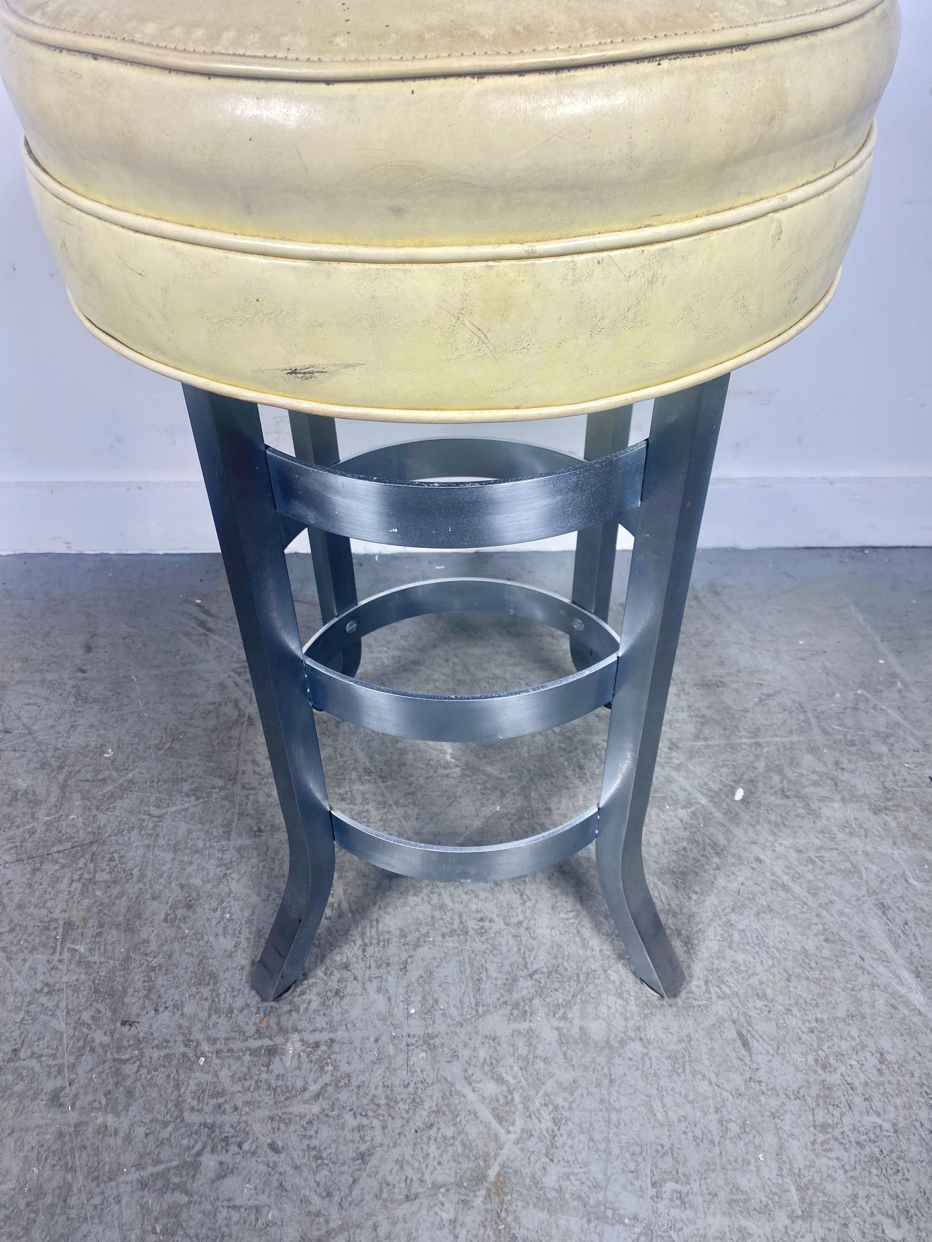 Art Deco / Machine Age bar, counter stool attributed to Gilbert Rhode  For Sale 1