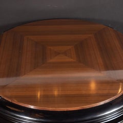 Art Deco Machine Age Book Matched & Ebonized Walnut Occasional Table