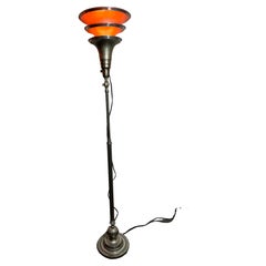 Art Deco / Machine Age Chrome and Aluminum Triple-Tier Torchere'