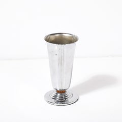 Art Deco Machine Age Chrom & Bakelit Minerva Vase unterzeichnet Chase