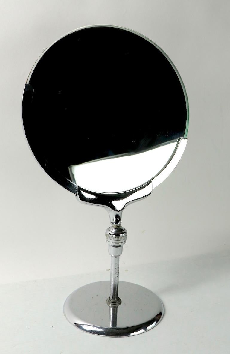 Art Deco Machine Age Chrome Make Up Mirror For Sale 6