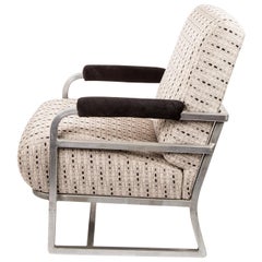 Art Deco machine Age Chrome Steel Lounge Chair after Raymond Loewy