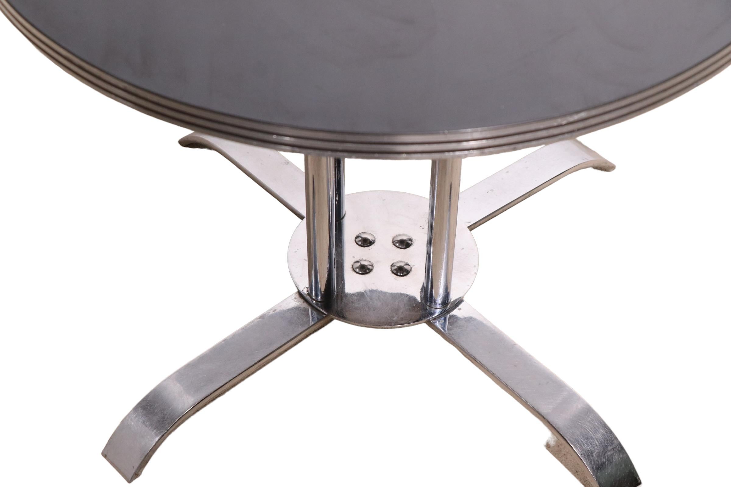 Milieu du XXe siècle Art Deco Machine Age Chrome Table by McKay Craft Furniture Made in USA c 1930's en vente