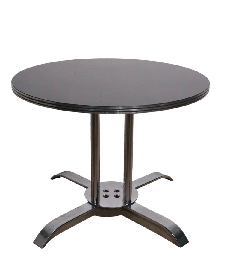 Art Deco Machine Age Chrome Table by McKay Craft Furniture Made in USA