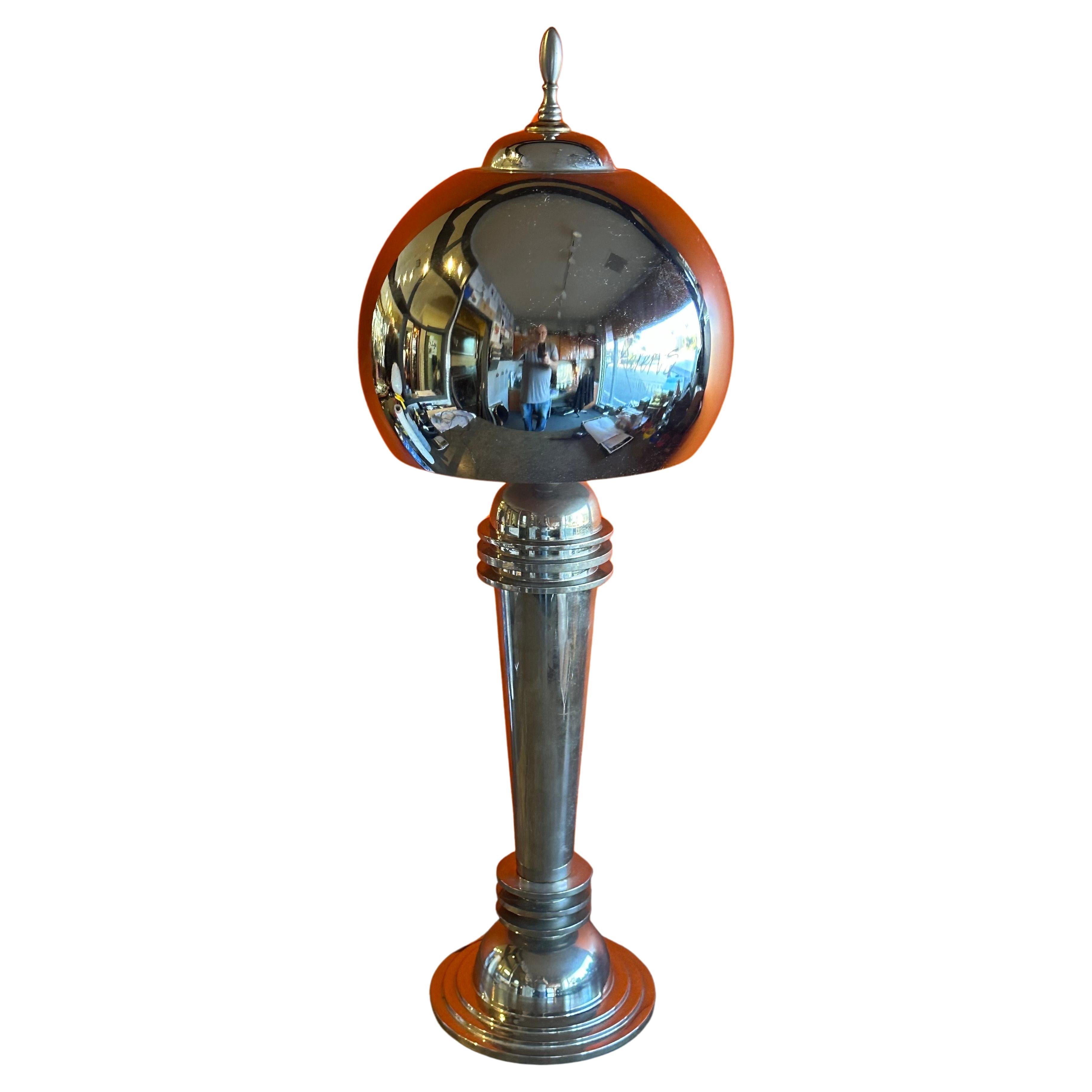 Art Deco Machine Age Chrom Tischlampe im Angebot 4