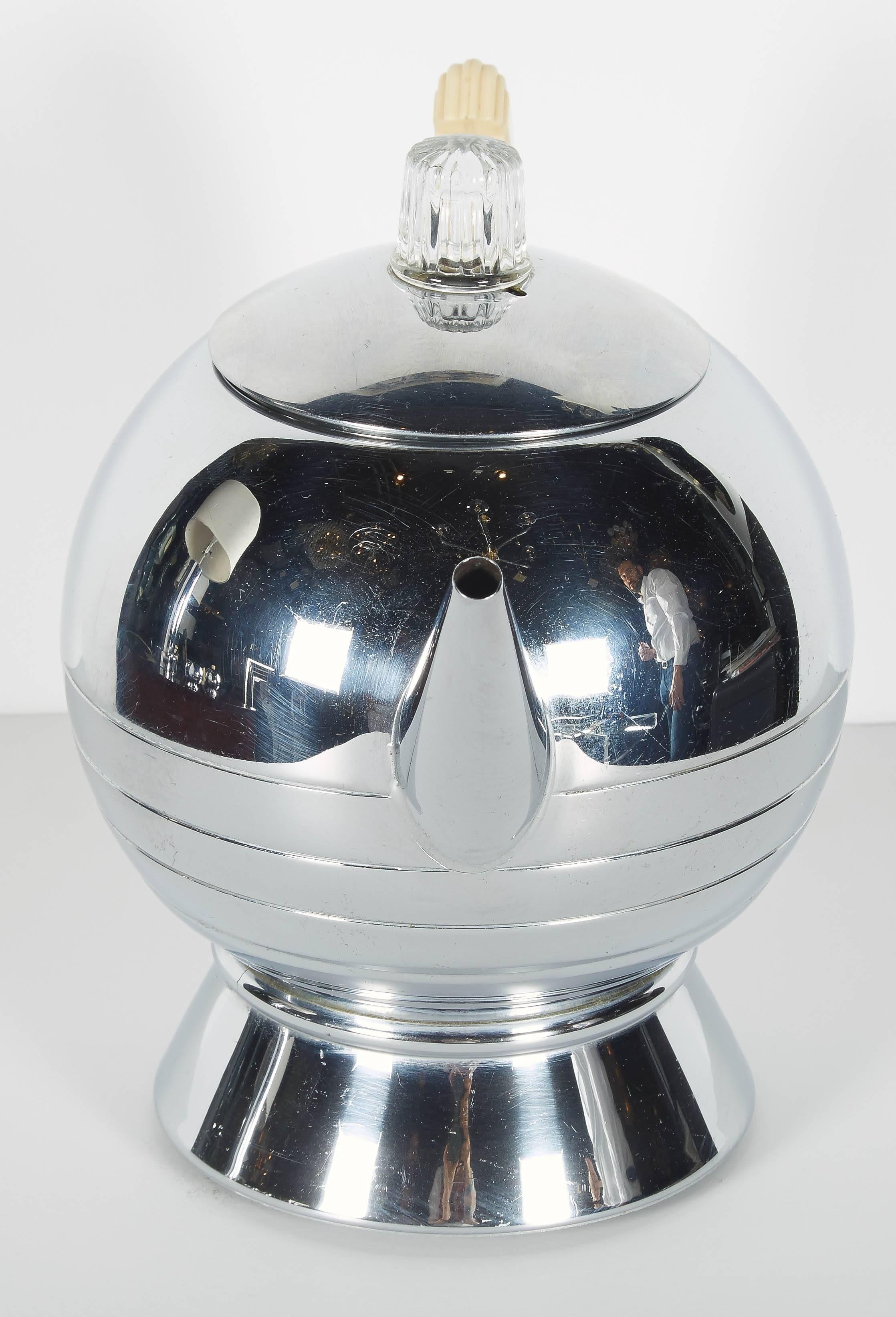 Polished Art Deco Machine Age Coffee Service Set by Walter Von Nessen for Chase