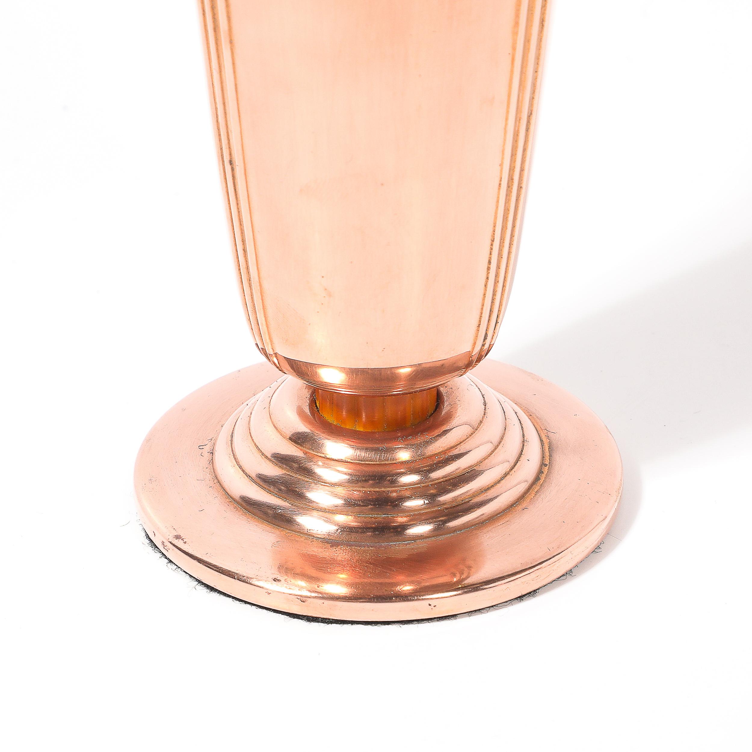 Rame Vaso Art Déco in rame e bachelite 