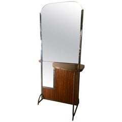 Vintage Art Deco Machine Age Double Sided Theater Dressing Room Table,Vanity Mirror