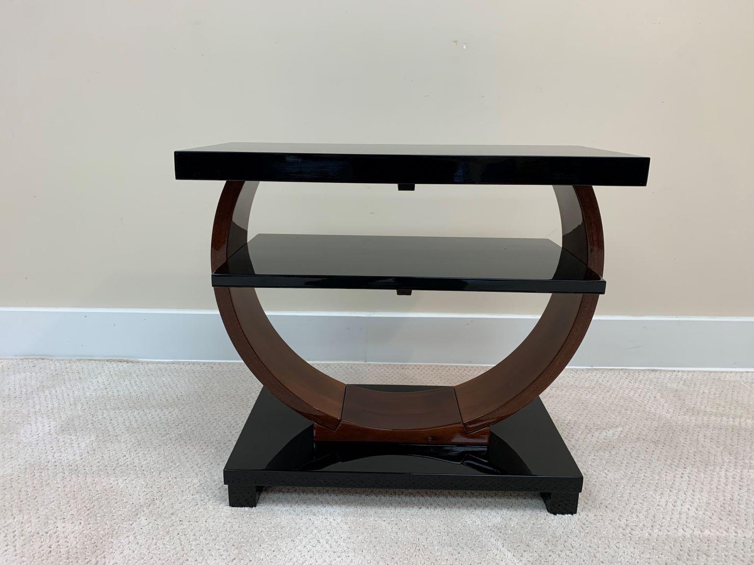 Art Deco Machine Age End Tables by Modernage Furniture Company, Circa 1930's For Sale 1