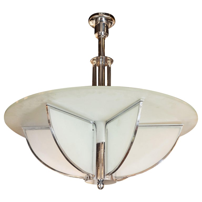 Art Deco chandelier, ca. 1935, offered by High Style Deco