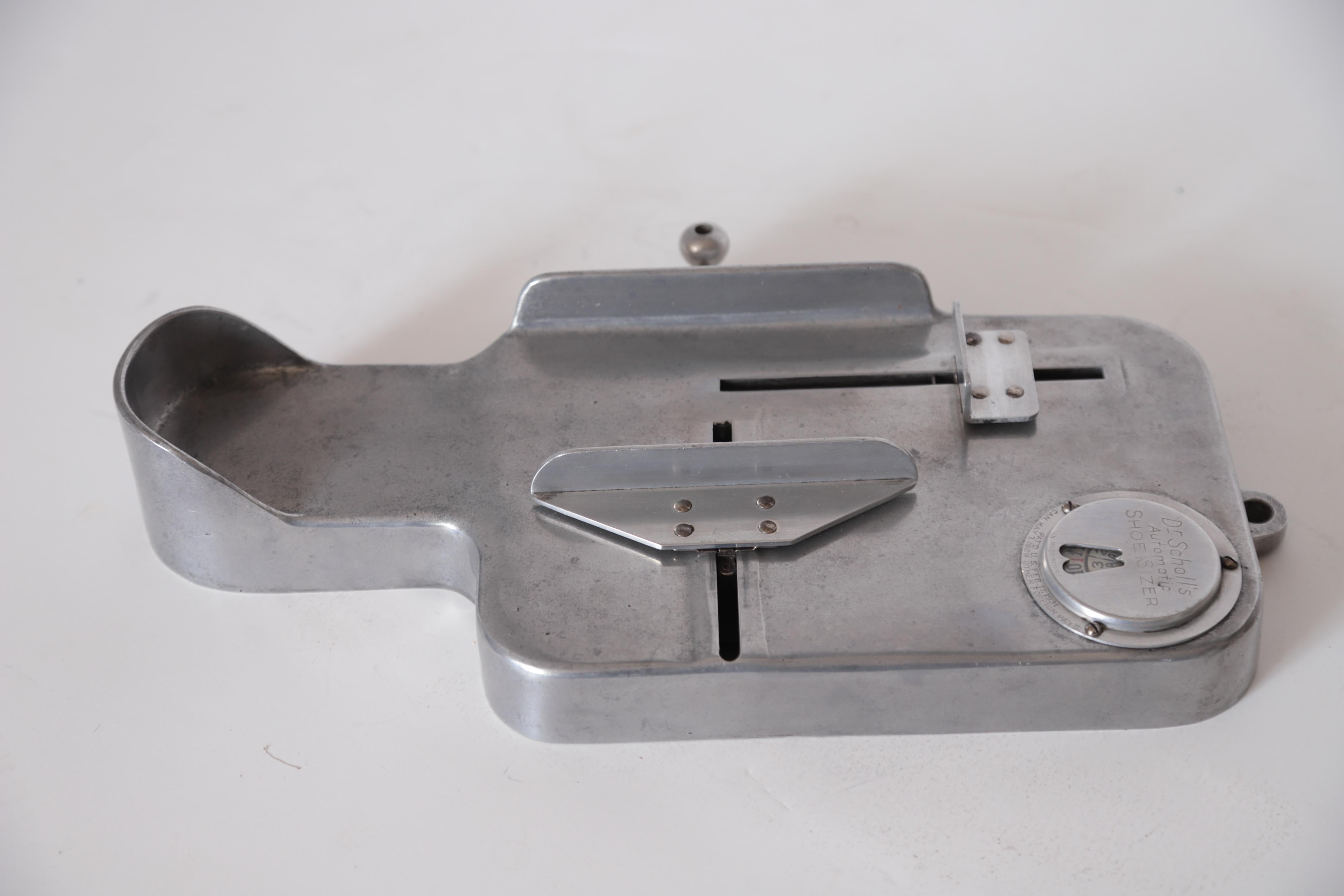 Polished Art Deco Machine Age Industrial Design Patented Dr. Scholl's Shoe-Sizer Computer