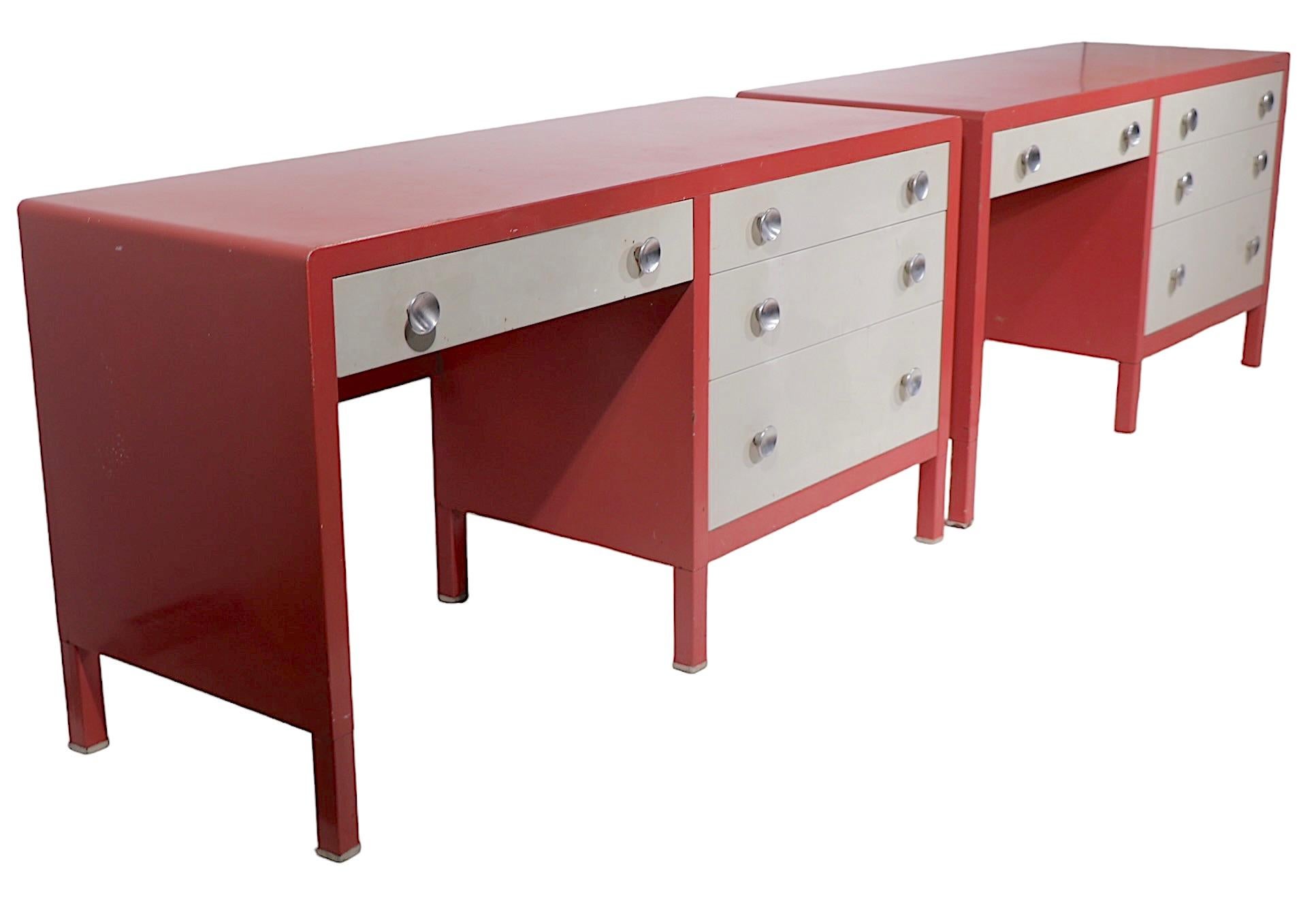 Art Deco Machine Age Industrial Desks by Bel Geddes for Simmons Furniture Co.  For Sale 10