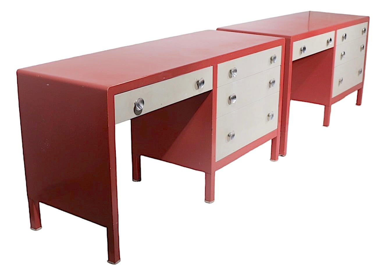 Art Deco Machine Age Industrial Desks by Bel Geddes for Simmons Furniture Co.  For Sale 11