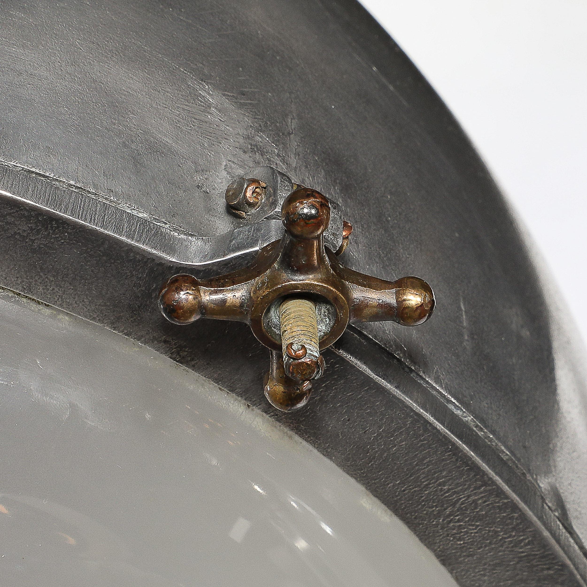 Art Deco Machine Age Industrial Pendants in Polished Aluminum, Bronze & Brass For Sale 7