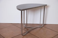 Art Deco Machine Age Manier von Wolfgang Hoffmann Demi:: Lune Side End Table