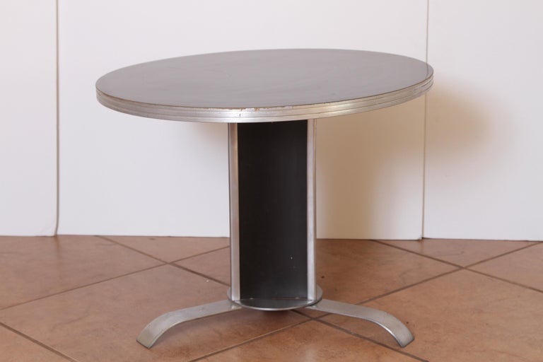 Steel Art Deco Machine Age McKay Craft Occasional Cocktail Coffee Side Table For Sale
