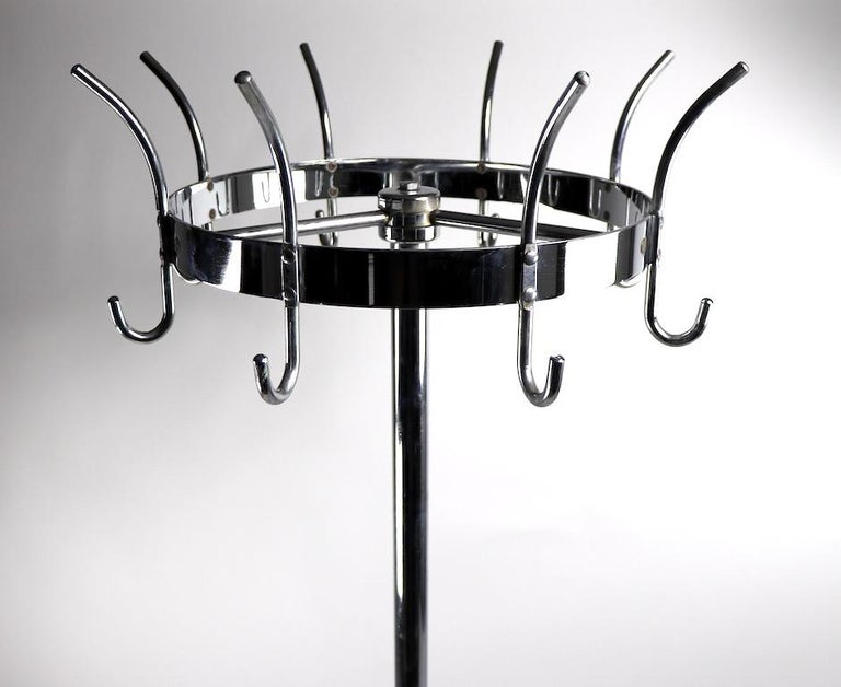 Art Deco Machine Age Revolving Coat Hat Rack by Royalchrome at 1stDibs ...