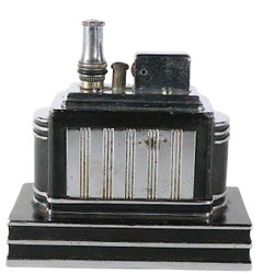 Encendedor de sobremesa Art Decó Machine Age Ronson Deluxe Touch Tip c. 1930's