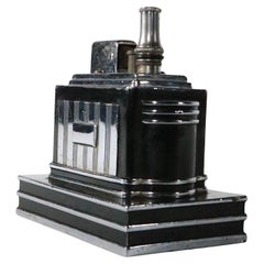 Art Deco Machine Age Ronson Deluxe Touch Tip Table Lighter c. 1930's