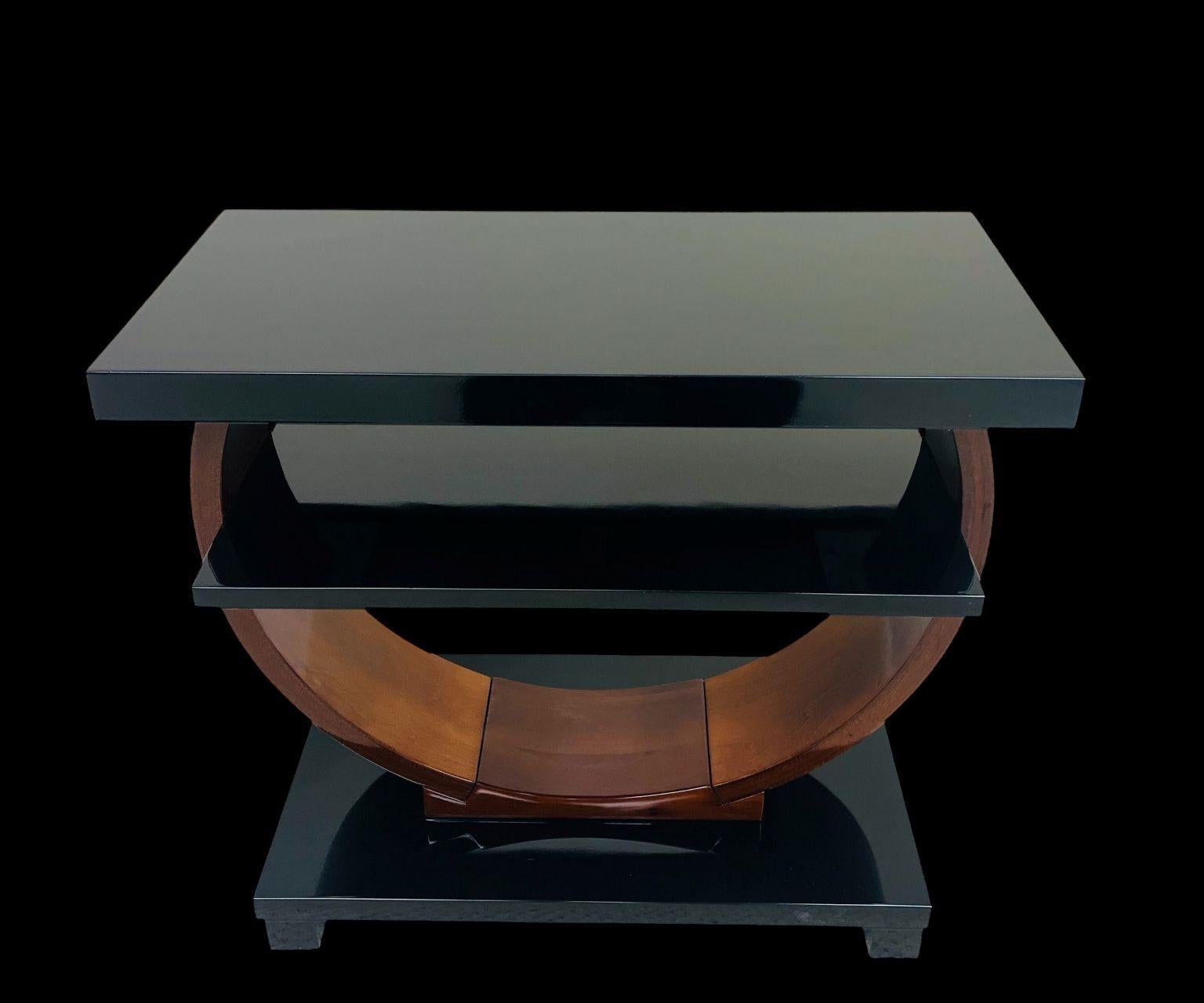 American Art Deco Machine Age Side Table by Modernage Furniture Company, Circa 1930's