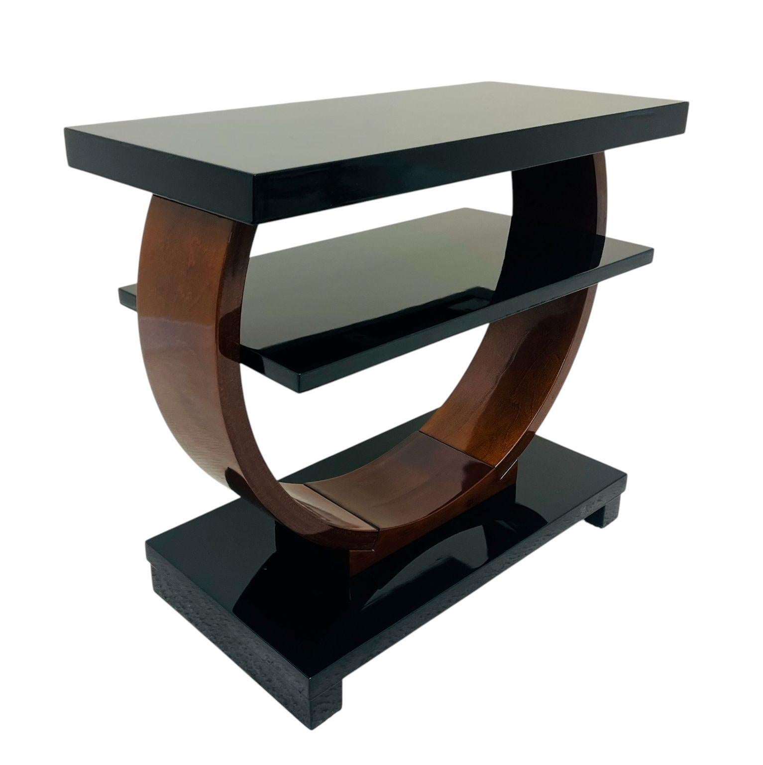 Stained Art Deco Machine Age Side Table by Modernage Furniture Company, Circa 1930's