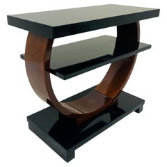 Mesa auxiliar Art Decó Machine Age de Modernage Furniture Company, circa años 30