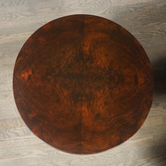 Art Deco Machine Age Side Table in Book-Matched Walnut By Donald Deskey