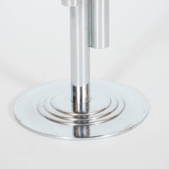 Art Deco Machine Age Skyscraper Style Chrome Vase by Walter Von Nessen